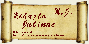 Mihajlo Julinac vizit kartica